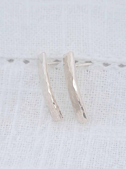 Rain silver drop stud earrings.