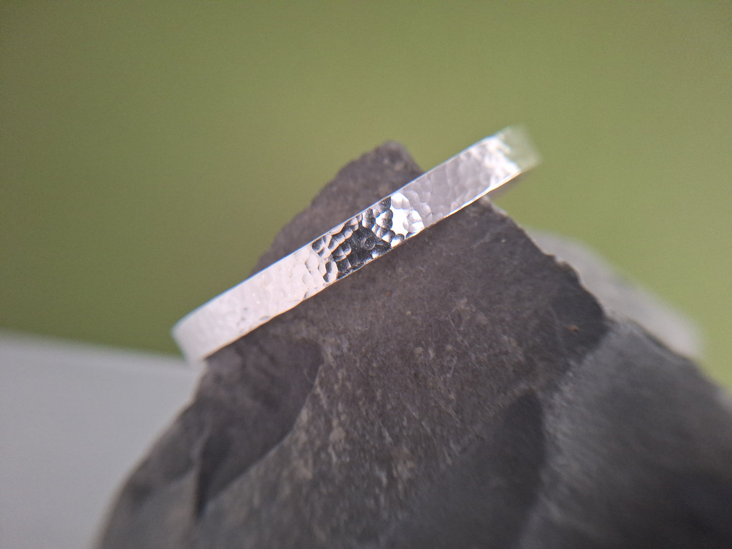 Rain silver narrow cuff bangle